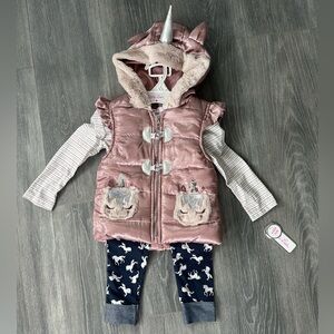 NWT 3T Little Lass 3-piece fall/winter set.